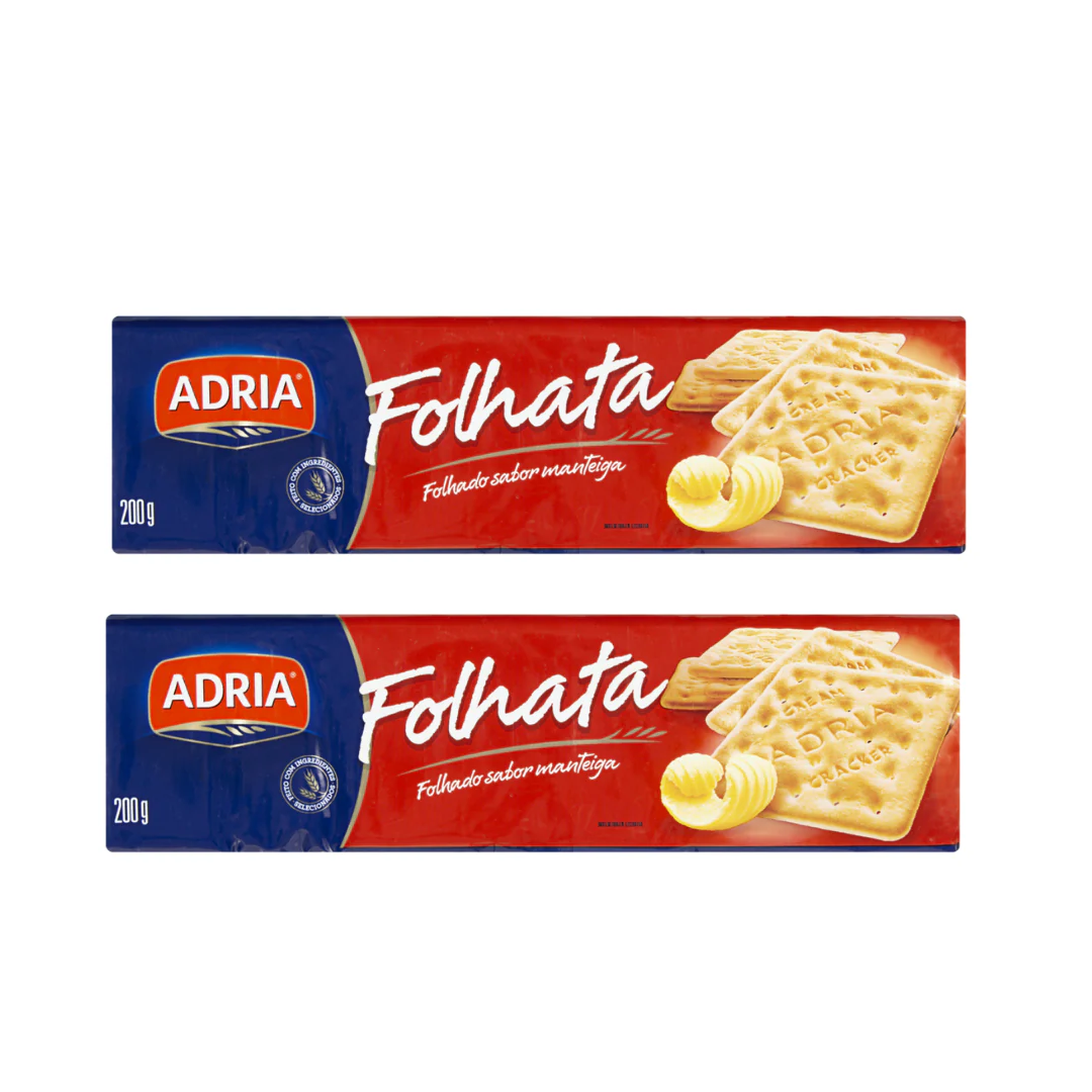Adria Biscoito Crackerr Folhata (2x200g)